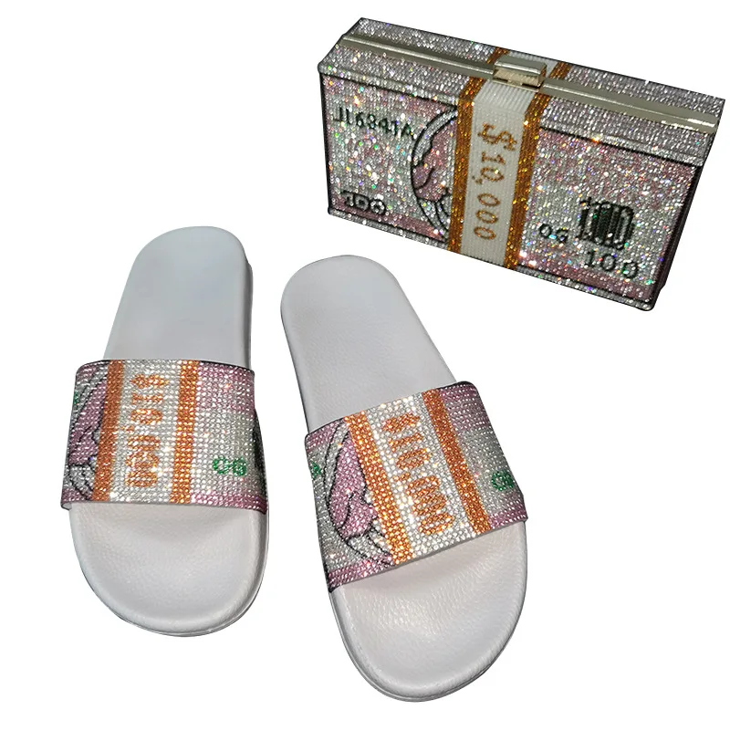 

Rtnestonr bag purse money slipper sets for women