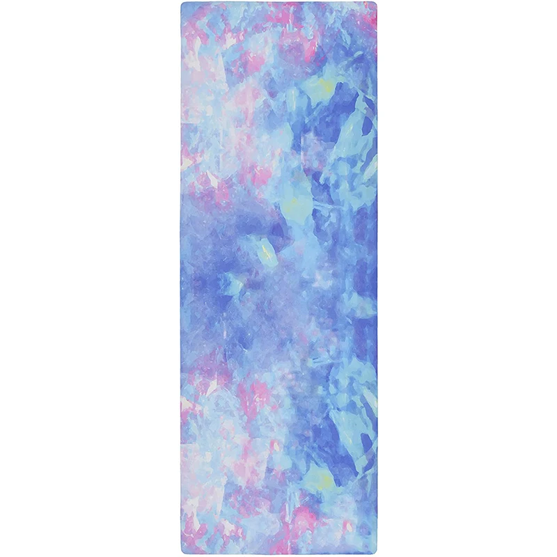 

super hot selling woven balance natural rubber suede 4.5mm thickness liege pattern print yoga mat for adult, Colorful print custom