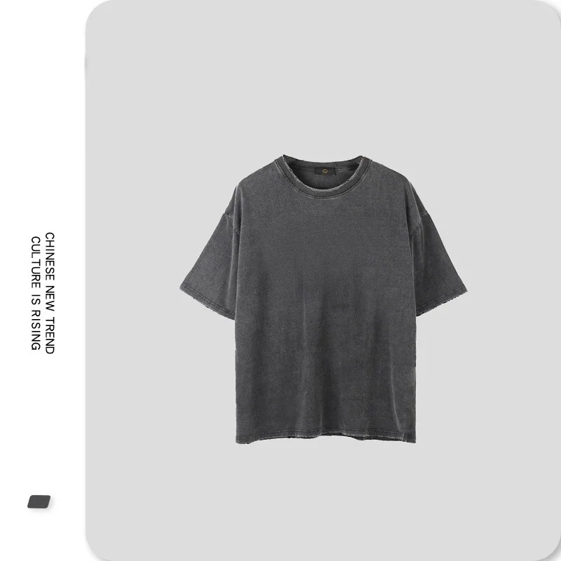 

Men Casual Custom Retro Street Hip Hop T-shirt Oversized Mens T Shirt Short Sleeve