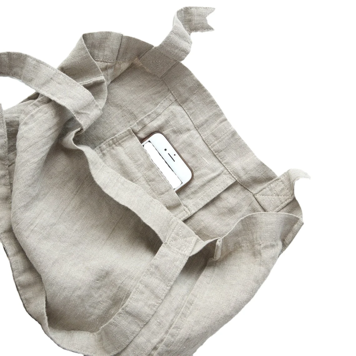 

Zero waste bag Reusable bag Linen market shoulder Shopper Washed linen tote bag, Customized color
