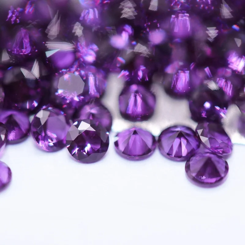 

Redleaf Jewelry wholesale high quality nano gems amethyst small round 1.0mm-3.0mm amethyst crystal
