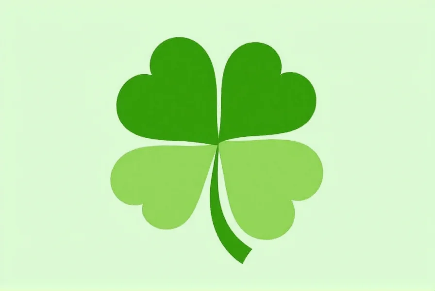 Close-up photograph of four-leaf clover against green grass