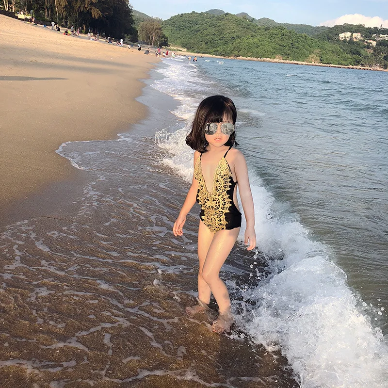 

Hot sell Kids Bikini One Piece Printed Swimsuit Baby Girls Likable Swimwear For 12 Year Old Girl Bikini