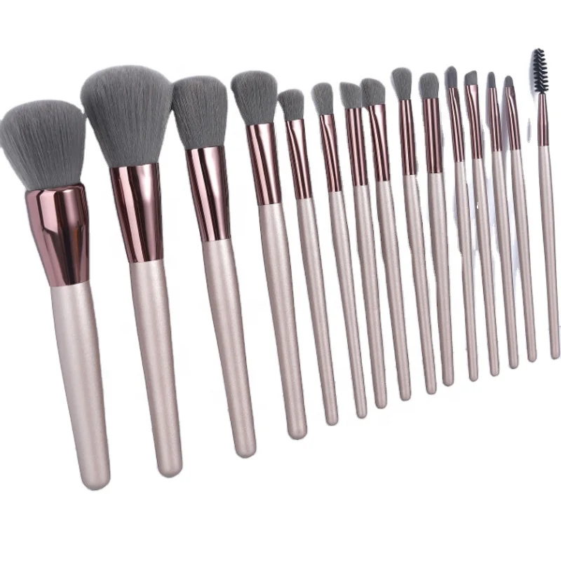 

15pcs Professional Small Brown Color Makeup Brush Set Foundation Eyeshadow Eye Makeup Brush Cosmetic