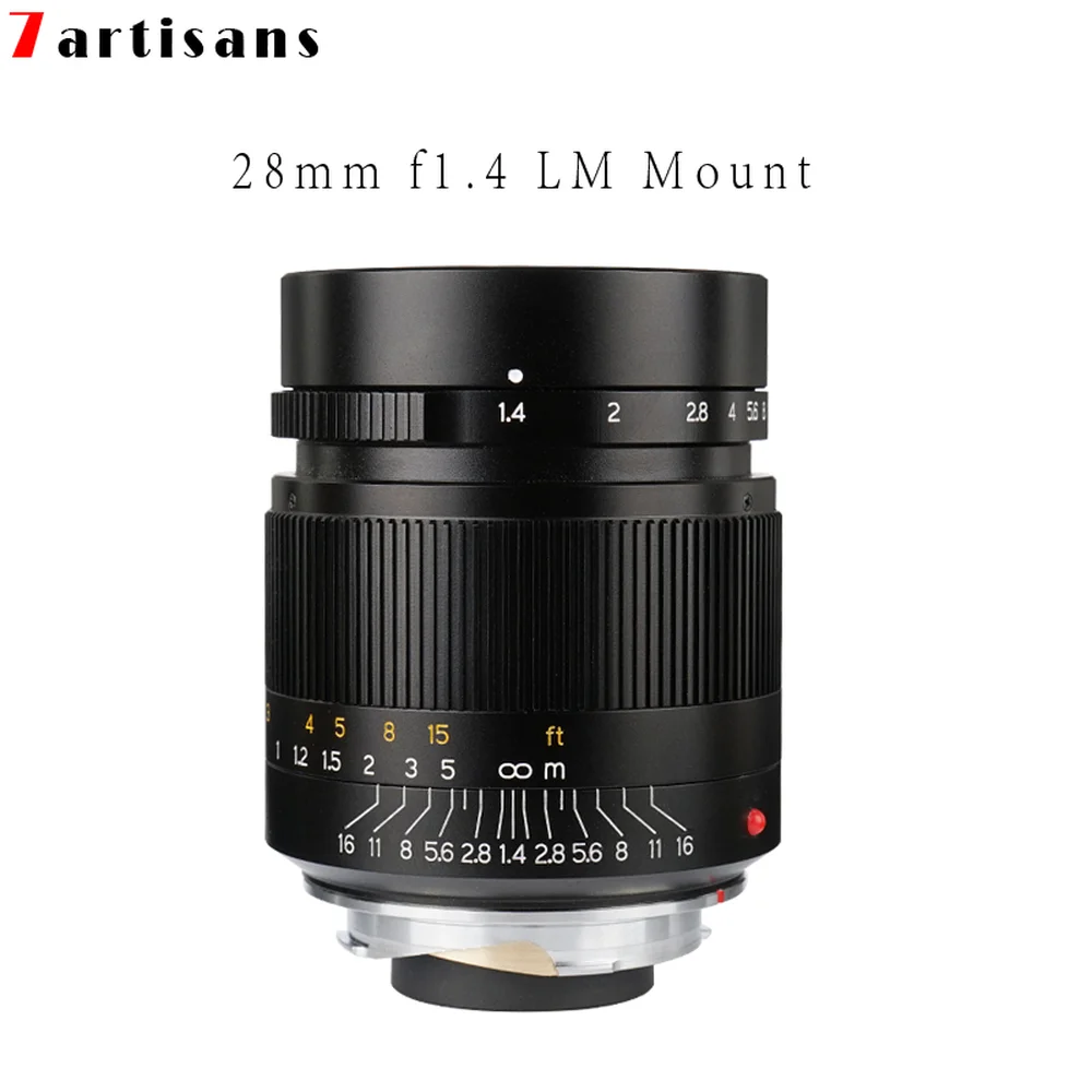 

7artisans 28mm F1.4 Large Aperture paraxial M-mount Lens for Leica Cameras M-M M240 M3 M5 M6 M7 M8 M9 M9P M10