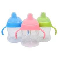 

Infant duck mouth learning cup with handle baby drinking cup with lid