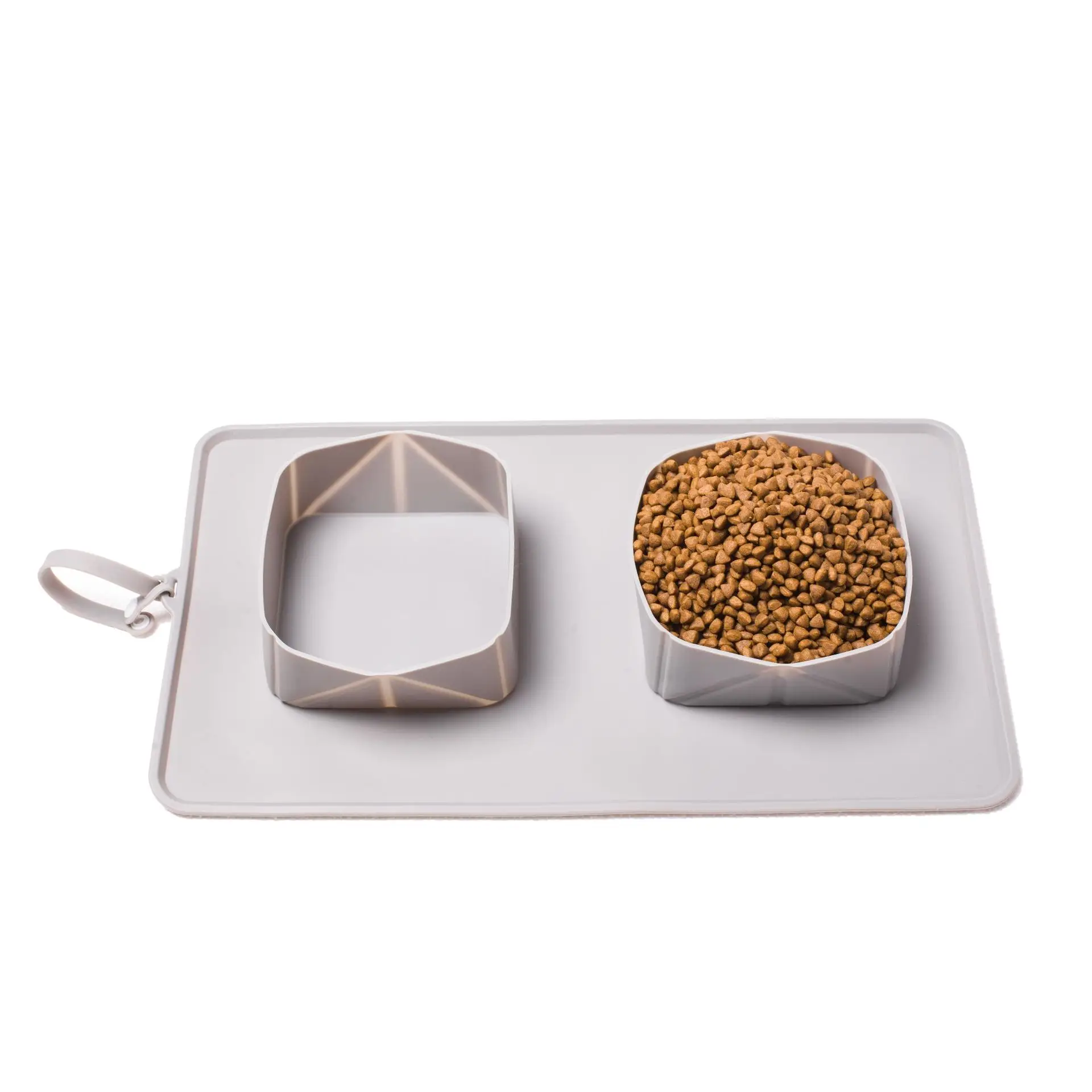 

Travel Pet Expandable Large Feeding Non Slip Mat Silicone Collapsible Dog Bowl