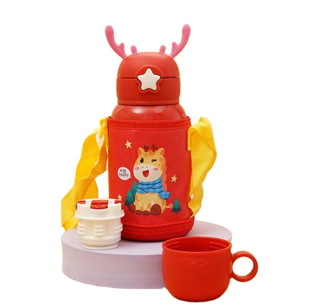 

outdoor portable bpa free cute kids water bottles with straw