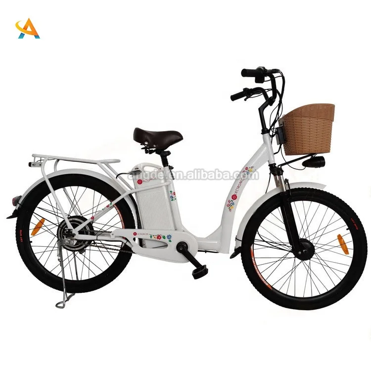 

20*2.125inch Electric Bicycle 48v Lithium Electric Bike Two Wheeled Lady Bicicleta Electrica Basket Portable Battery 350w Motor