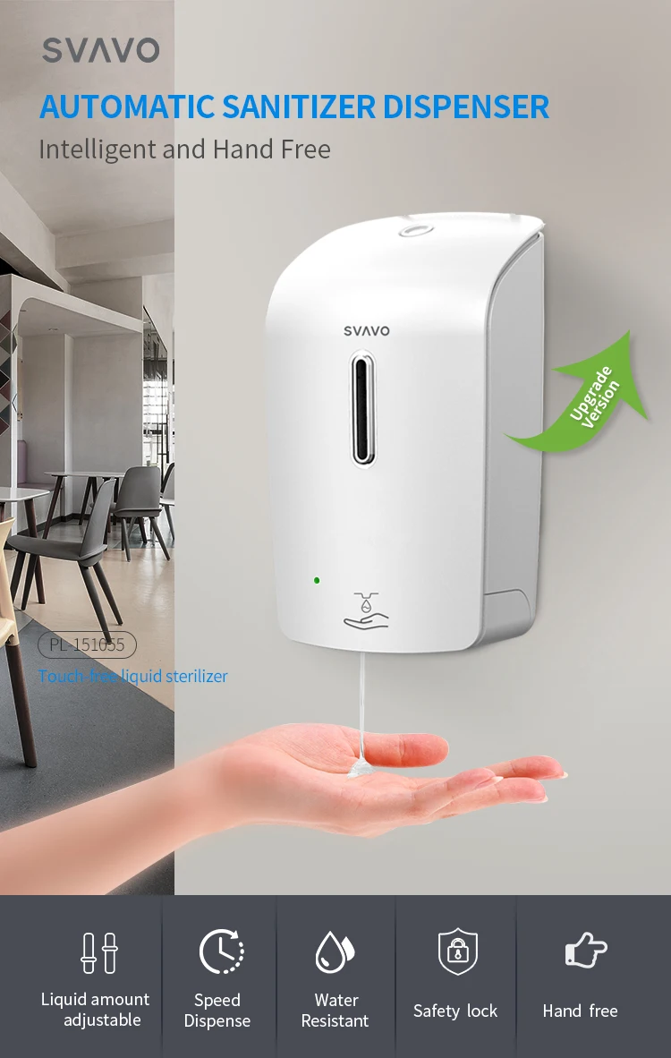 Wall mounted automatic alcohol hand sanitizer dispenser for gel liquid
