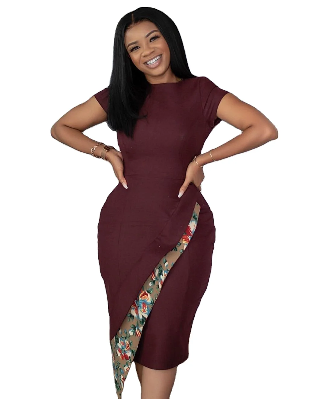 

2021 american beautiful womens pencil ladies wears work formal female bodycone african office wear dresses for women, Customized color