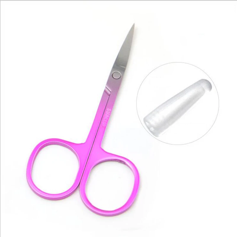 

Wholesale best selling 3 colors stainless steel mini eyebrow scissors professional makeup tools