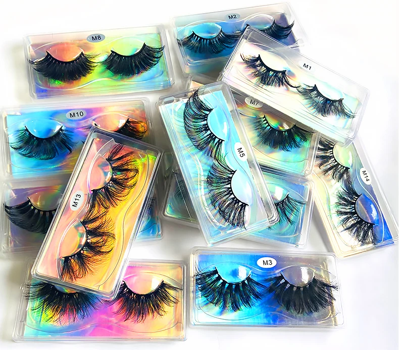

Free shipping Wholesale 14 styles 25MM-27MM Soft Mink Eyelashes Thick Dramatic Eyelashes Private Label Customize Packing, Colors