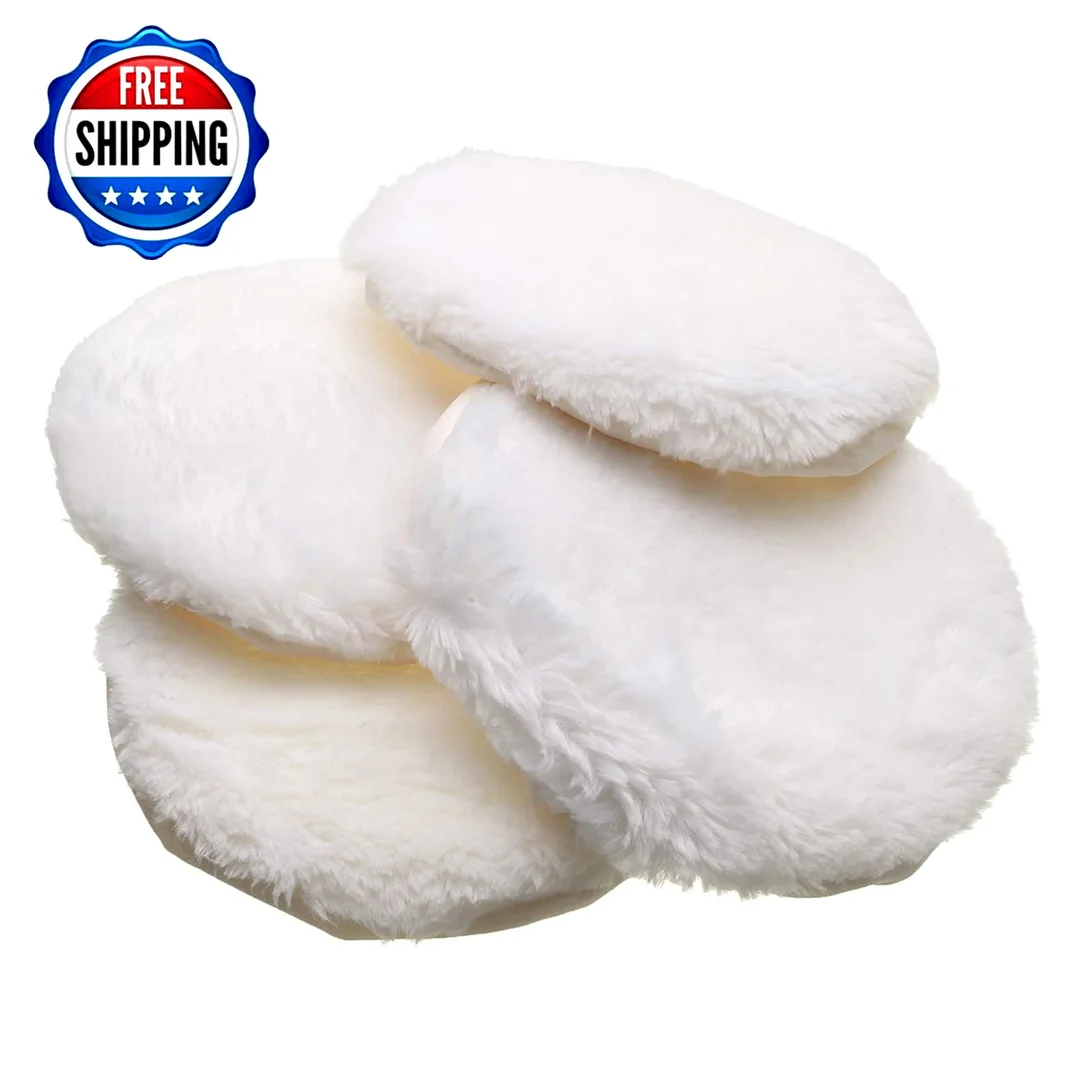 

USA Warehouse Shipping Within24h 6 Pack 7 in Wool Polishing Buffing Waxing Bonnets Car Buffer Polisher Wheel Pads