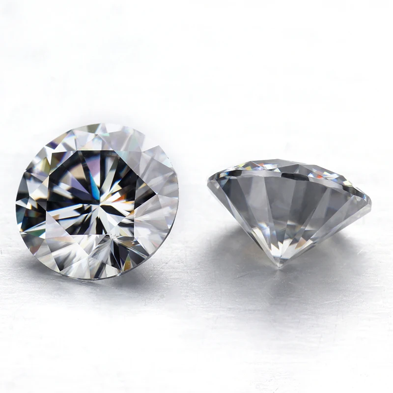 松散的灰色颜色 moissanite 宝石圆形实验室生长的 moissanite 石头