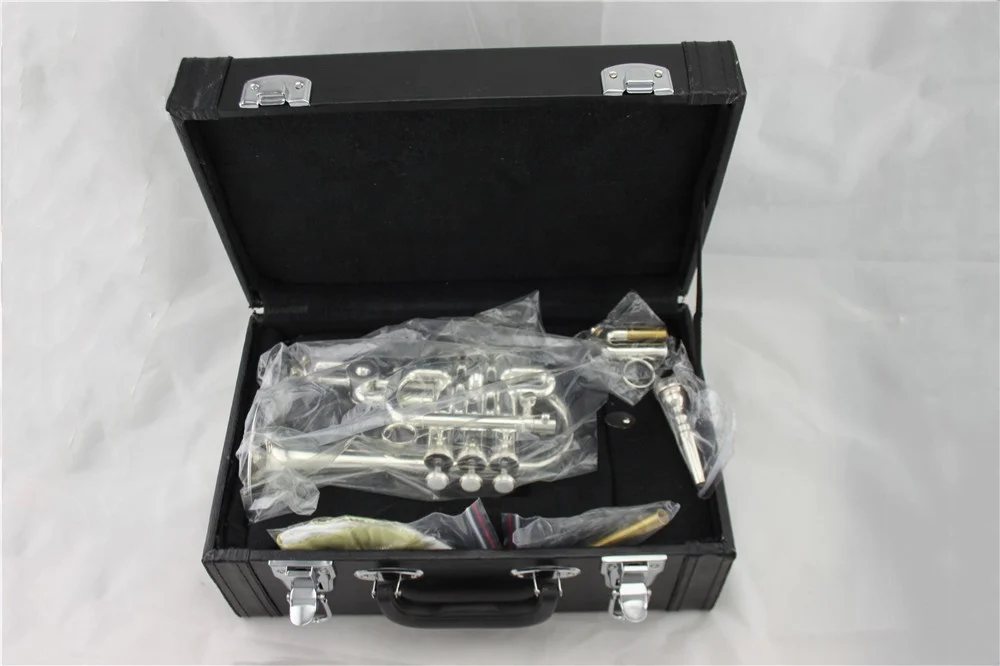 
High Grade professional silver plating Piccolo Trumpet 