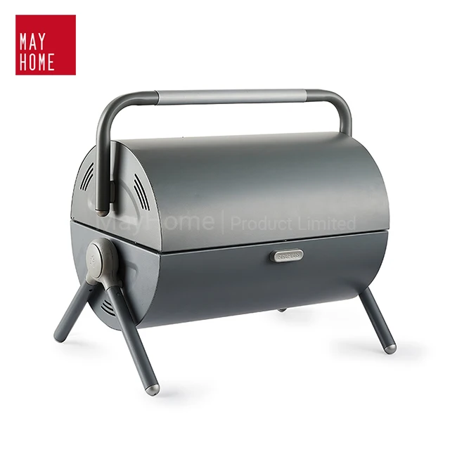 

Double grille portable charcoal grill camping thickened outdoor charcoal barbeque grill barrel