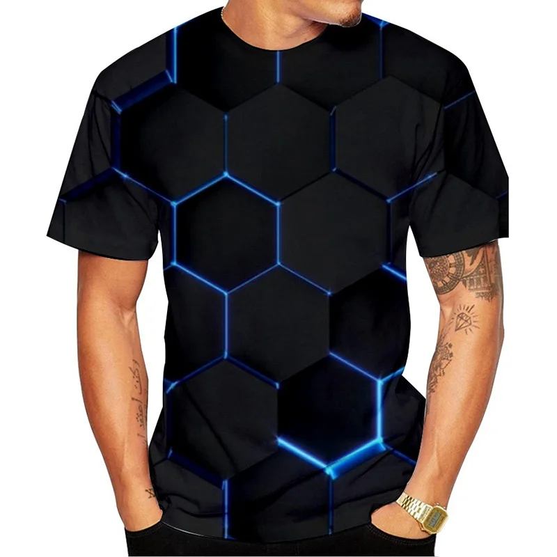 

2020 new arrival summer men's 3D camo printing casual sports men T-shirt, As shown