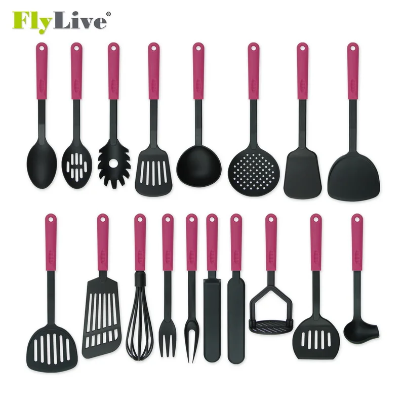 
Hot sale Durable Nonstick Nylon Kitchen Utensils Gadgets Cookware Sets 