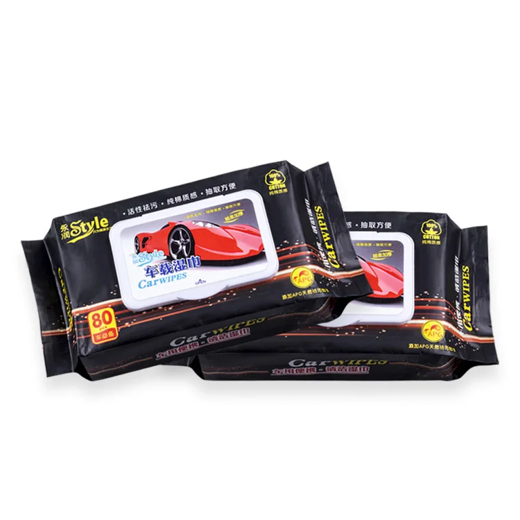 
Factory ODM supplier car cleaning wipes super soft non-woven fabric to remove dirt and maintain car interior can be customized 