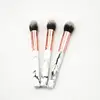 1pcs Marble Tapered Highlighter Makeup Brush Nylon Highlighting Contouring Face Blush Powder Foundation Brush
