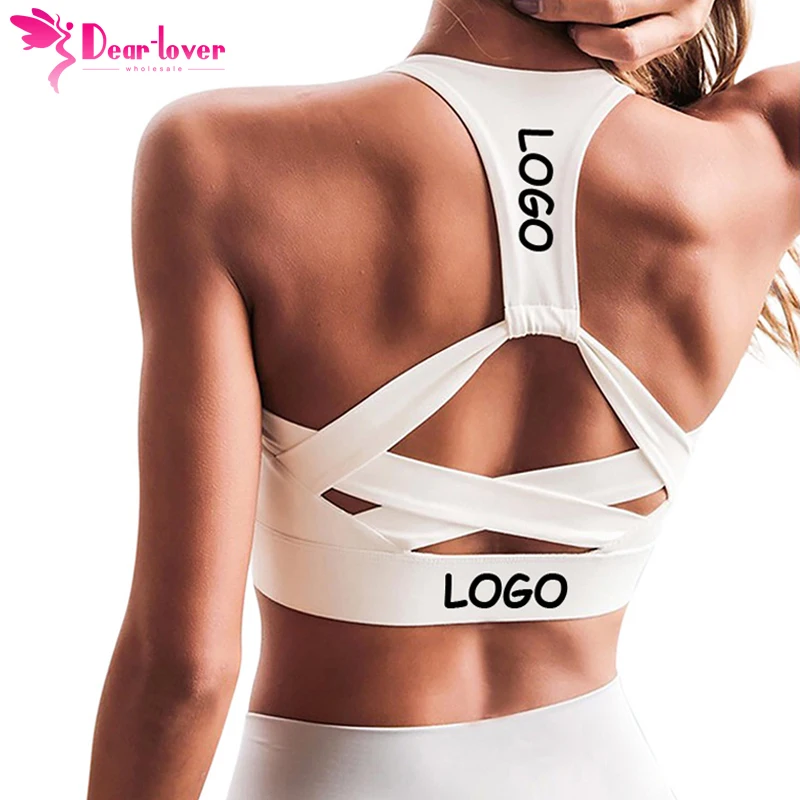

Wholesale Custom Logo High Quality Custom Logo Printed Yoga Bra Top Fitness Sports Wear Women Sports Bra