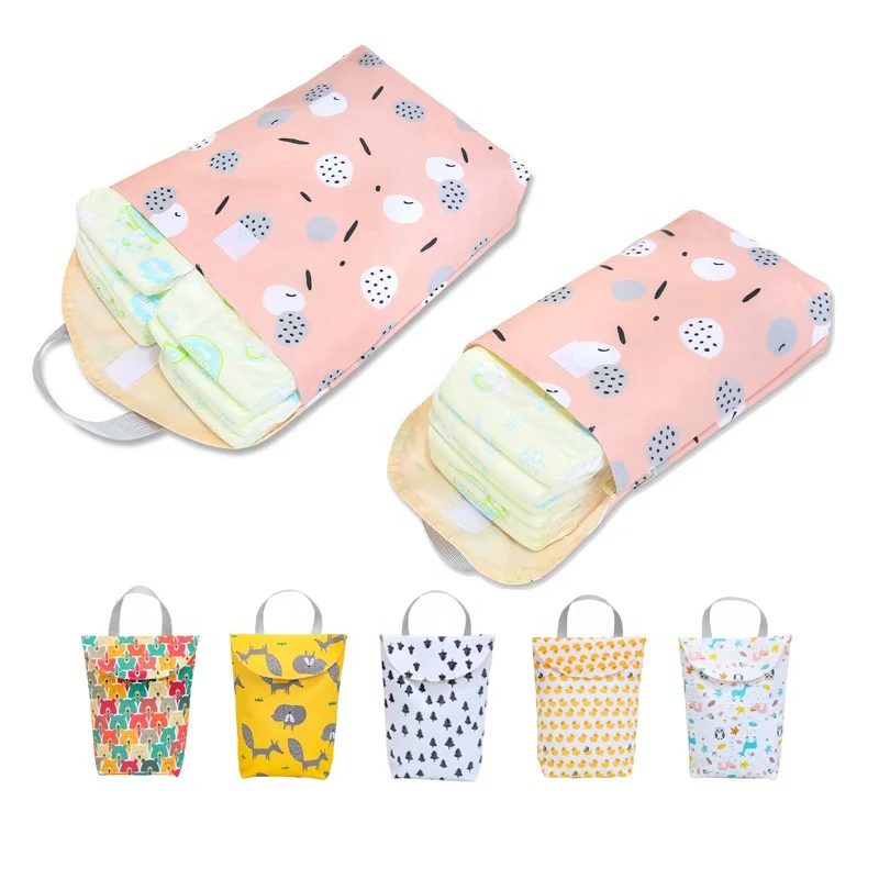 

diaper Baby nappy Wet Bags waterproof Cloth Diaper Bag with Handle Multifunctionaln Nappy Bag, Customized color