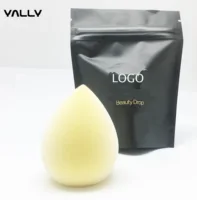 

Microfiber velvet flock makeup sponge with Beauty Baggie Cosmetic Travel Toiletry Bag Beauty Makeup Sponge in pouch