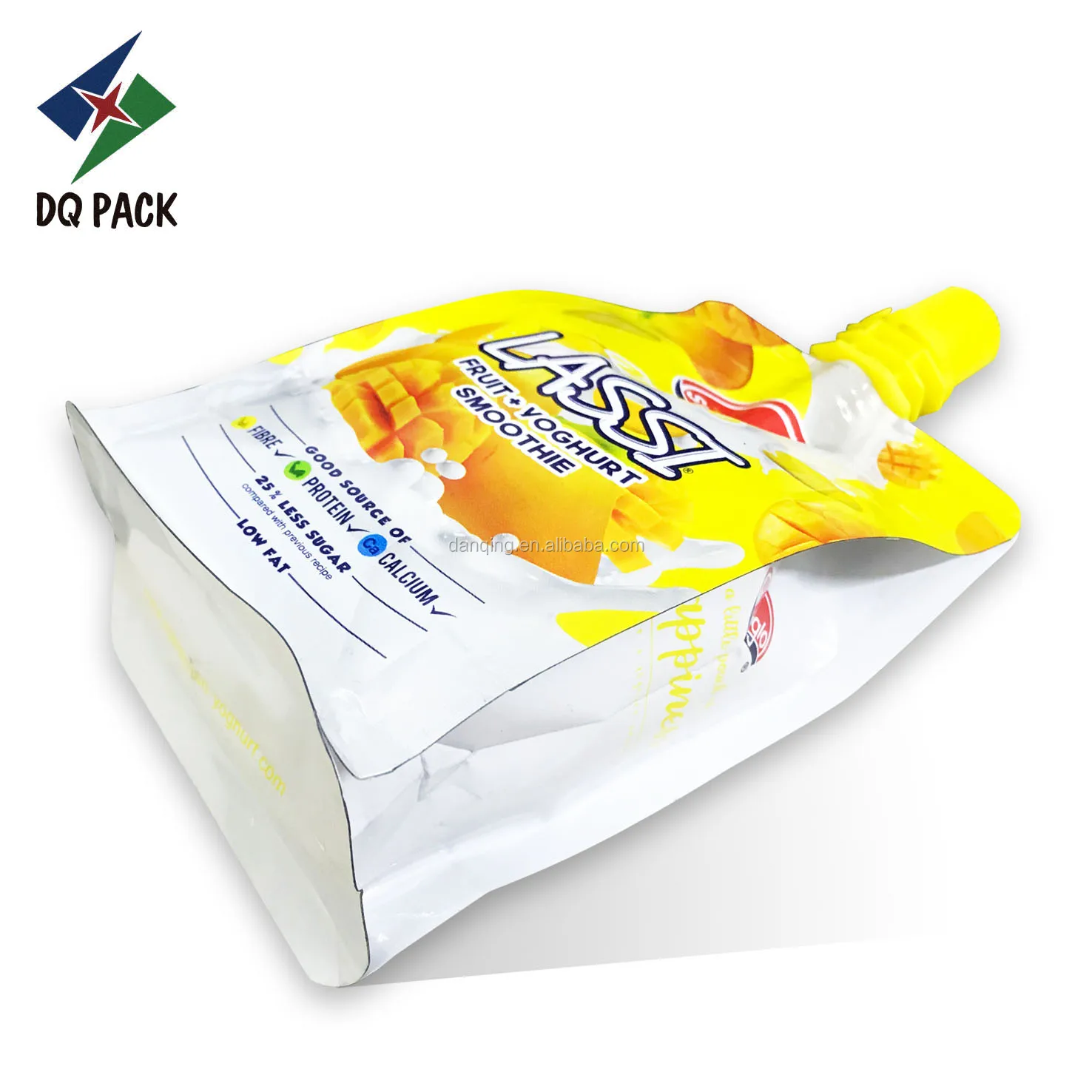 DQ PACK New Custom Design Printing Flat Bottom Juice Baby Food Spout Pouches