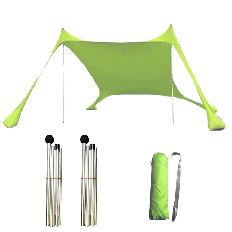 

Foerstine UPF 50+ Light Sunshade Pop Up Beach Tent Beach Sun Shade with Sandbag Anchors and Pegs Beach Sun Shelter Canopy