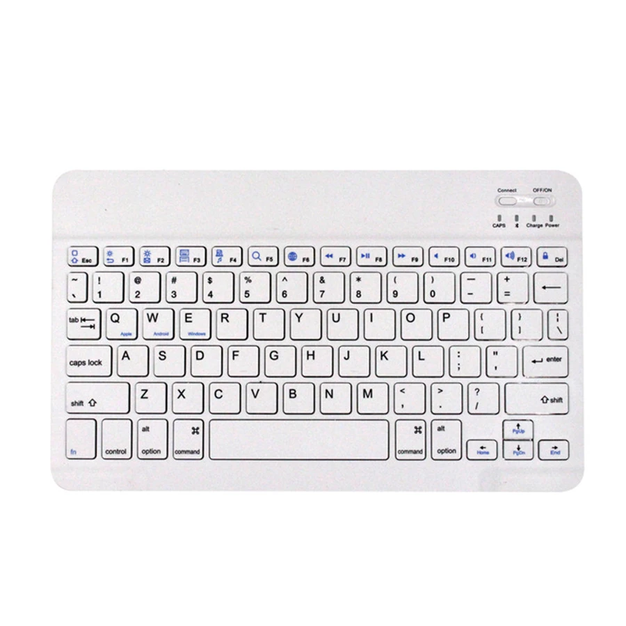 

ABS Portable slim 78 keys black mini 10inch tablet bluetooth keyboard for ipad, Black/ white