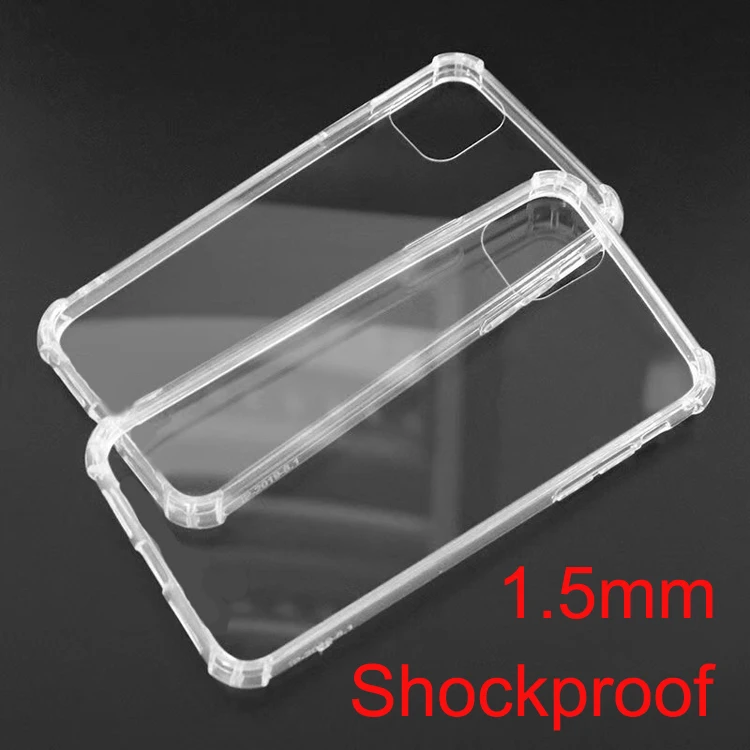 

Perfect Camera Protection Hole 1.5MM Airbag Shockproof Soft TPU Clear Transparent Phone Back Cover Case For Iphone 11 Pro