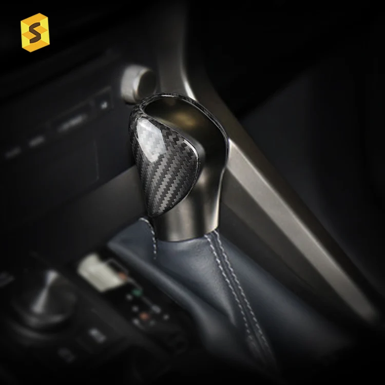 

ES N-LKSS-123 Car Interior Accessories Carbon Fiber Gear Shift Knob Cover Decorative Trim For LEXUS ES GS RX IS NX RC