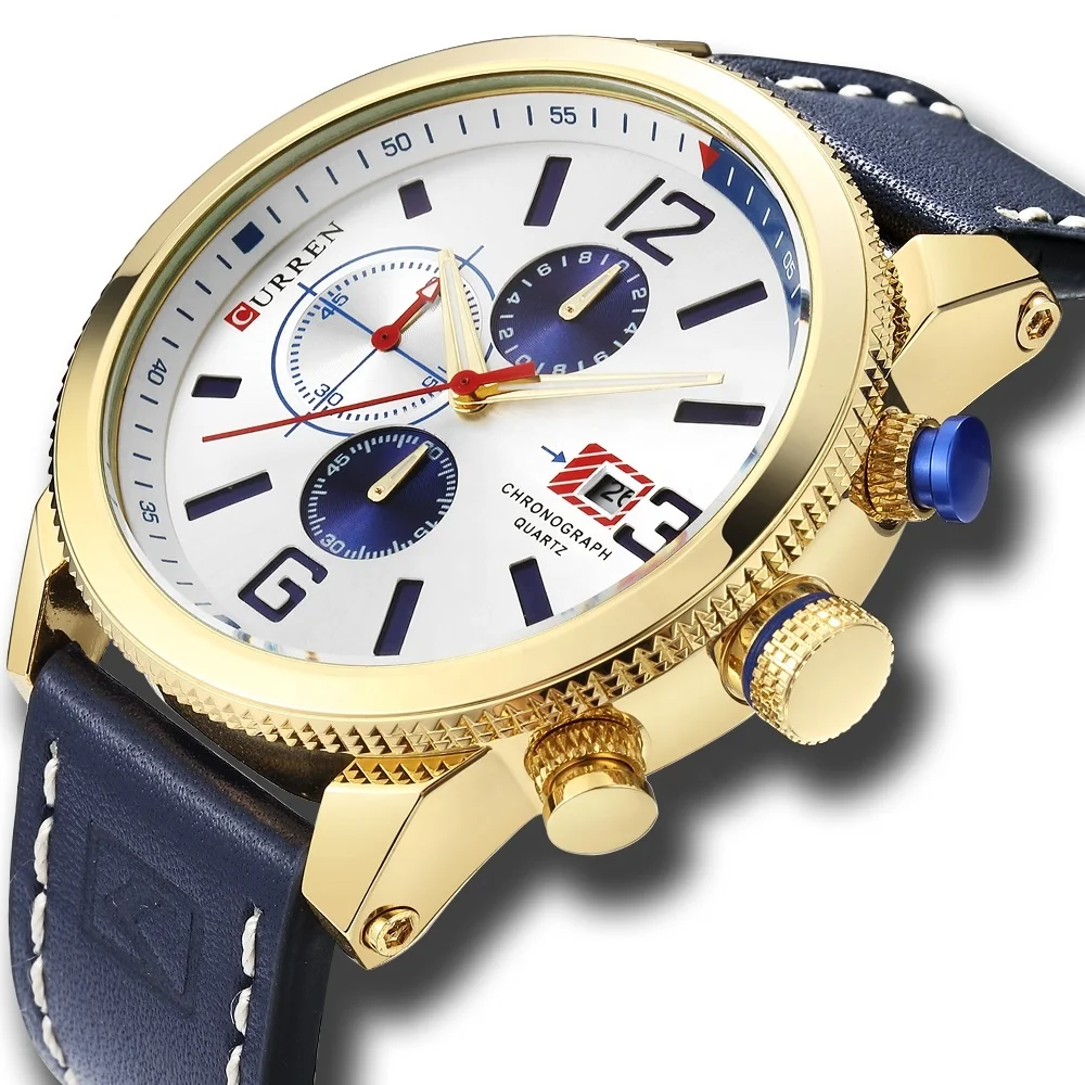 

CURREN Watch 8281 New Fashion Brand Leather Chronograph Watches Men Wrist Luxury Quartz Business Wristwatches Relogio Masculino, According to reality