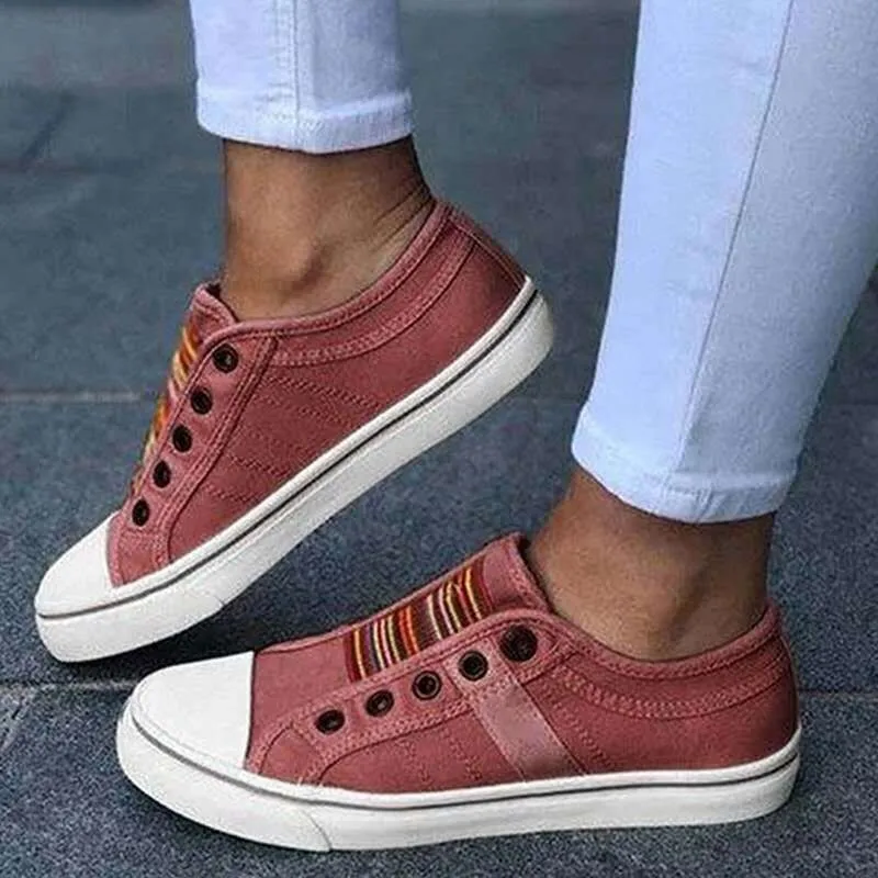 

2021New Summer Women's Sneakers Flat Heel Round Toe Canvas women's casual shoes
