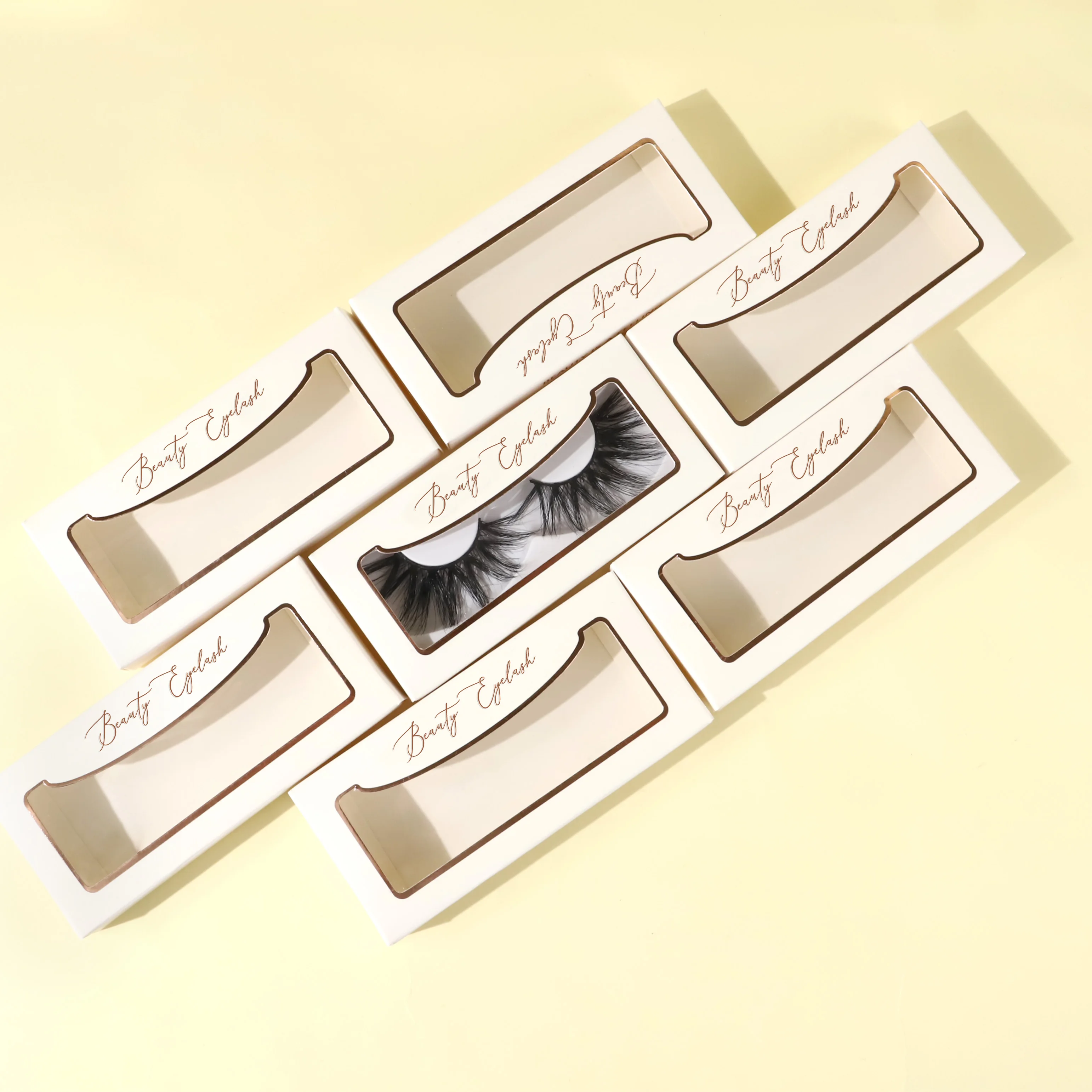 

free sample Wholesale Vendor custom logo box Luxury Mink Lashes, Natural black