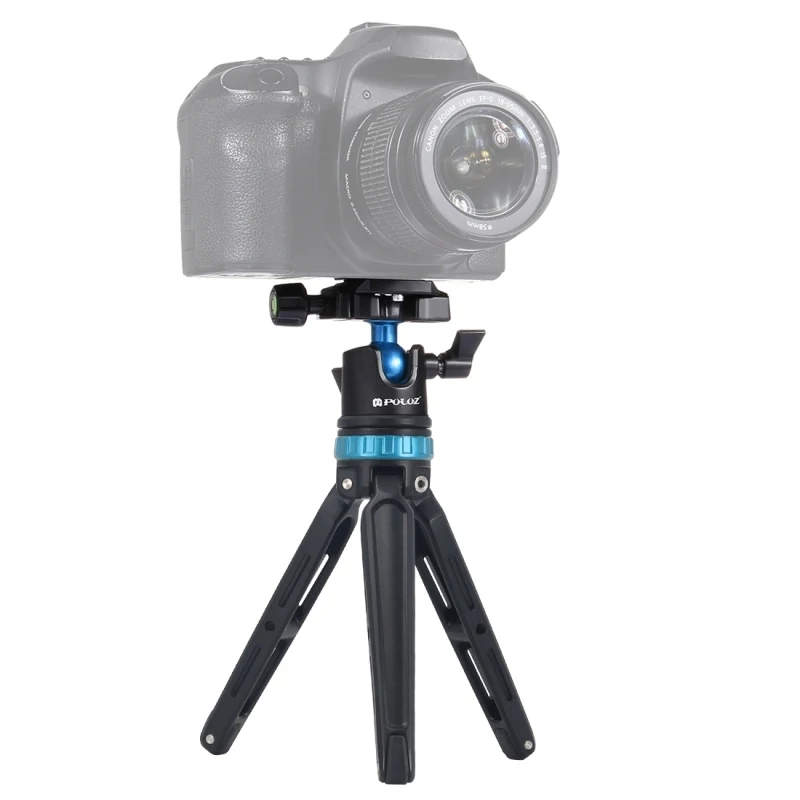 

In Stock PULUZ Tripod Mount with 360 Degree Ball Head, Adjustable Metal Portable Mini Holder Light Tripod Mount for DSLR