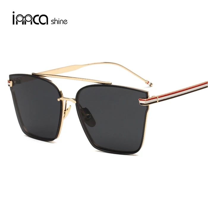 

2021 New Retro Reflective Sunglasses Trendy Metal Color Film Luxury Sunglasses