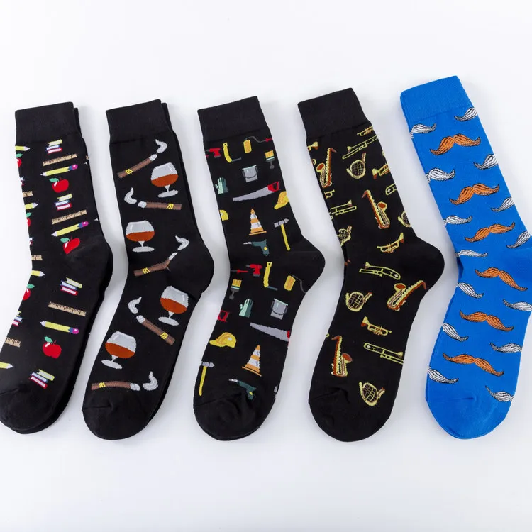 

Attractive price new type musical instruments socks for man cigarettes socks colorful happy socks
