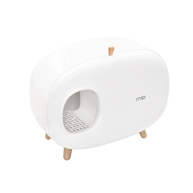 

Makesure Clean Up Products Large Hooded Sifting Pet Litter Box Cat, White