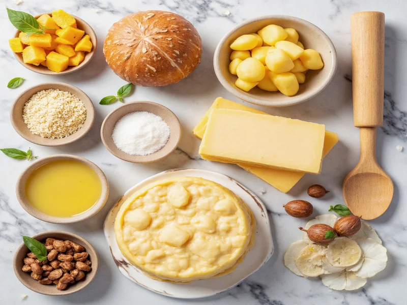 Homemade cheese kit components laid out