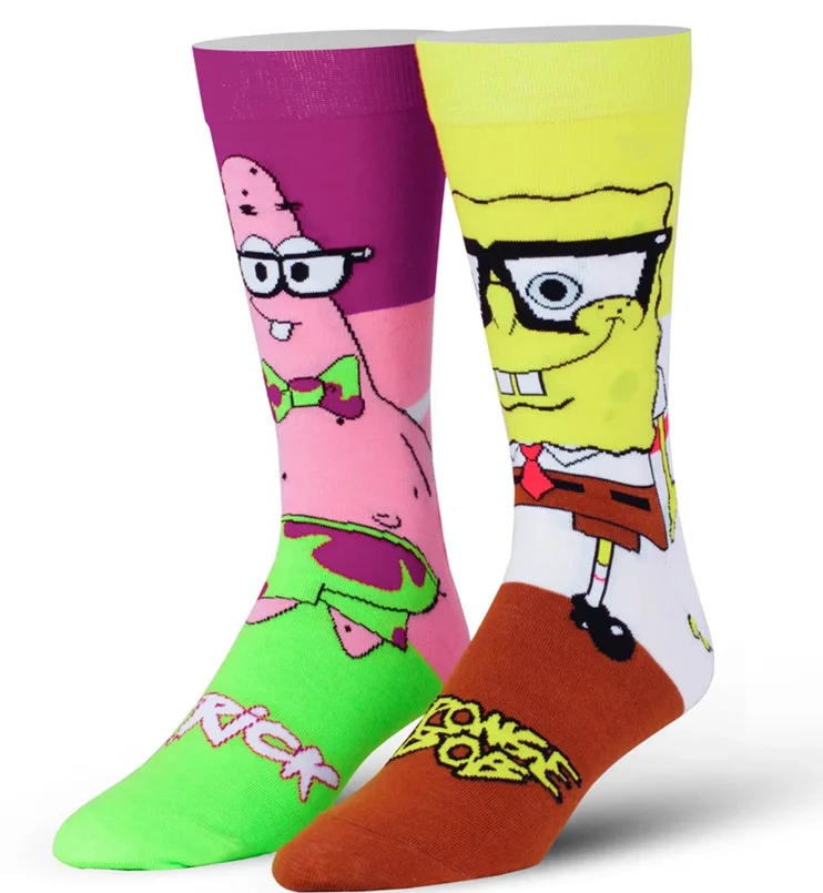 

Wholesale new popular cartoon cute cotton crew socks men