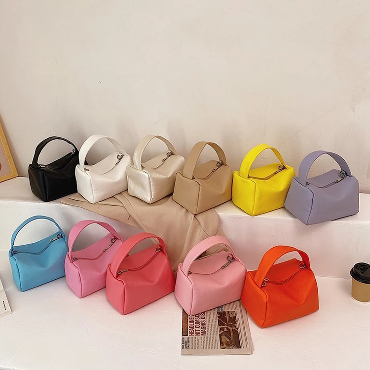 

Free Shipping Wild Candy Handbags For Women One-shoulder Handbag Pillow Ladies Small Crossbody Bags Leather Handbags, 11 colors or customized color