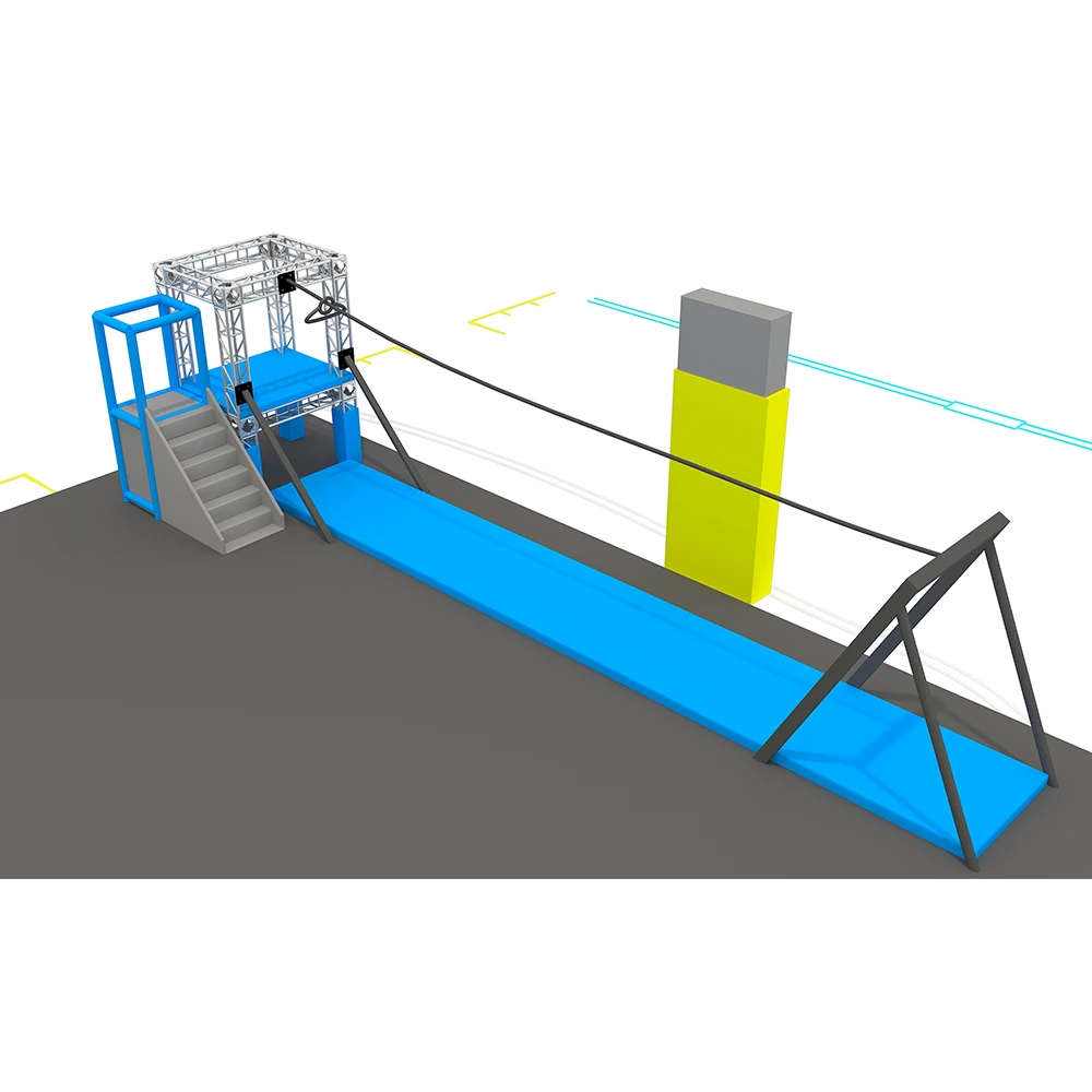 
Professional new design commercial challenge roller coaster indoor zipline outdoor equipment for sale 