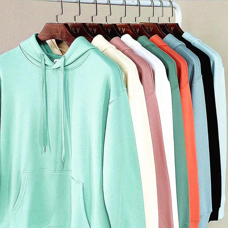 

15colors 100% Cotton Plain Hooded Pullover French Terry hoodie Thickeness Regular Fit Hoodies