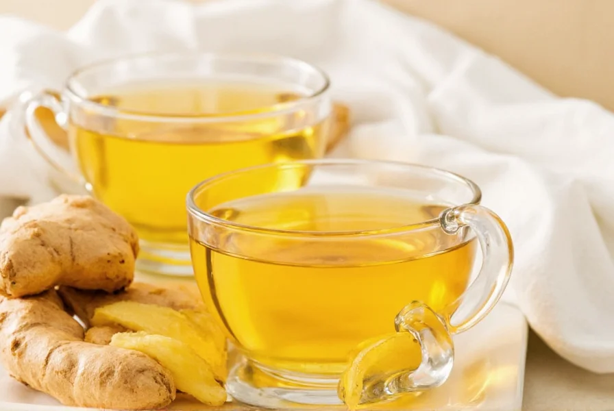Preparing fresh ginger tea for digestive health