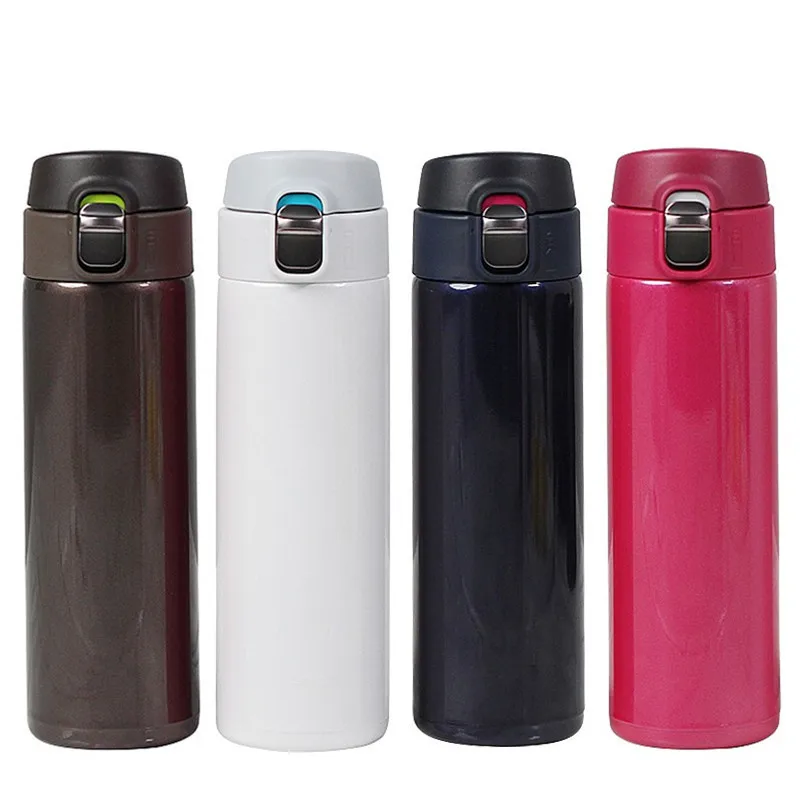 

500ml double wall insulated stainless steel vacuum flask, Red/black/white/brown