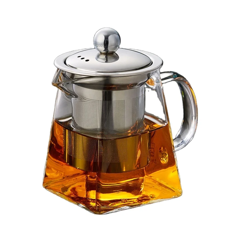 

500 ML High Borosilicate Glass Teapot With Stainless Steel Infuser