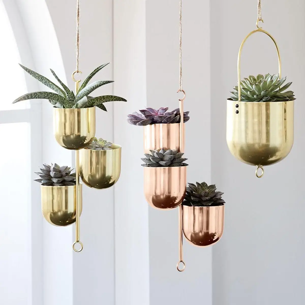 Garden Home Decoration Metal Hanging Planters Oem Custom Stainless