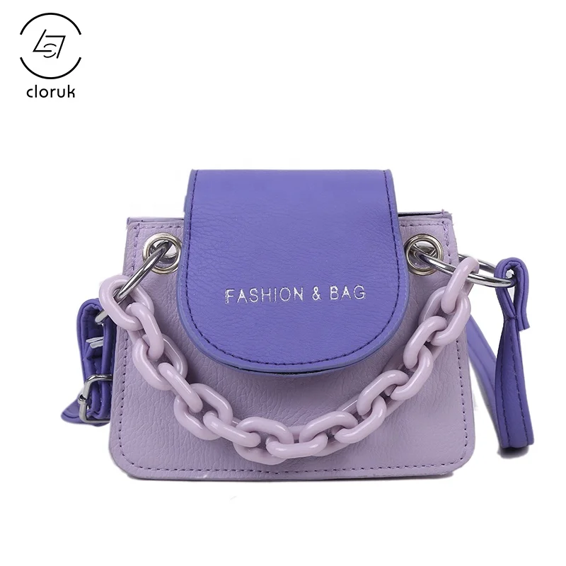 

Factory Direct Youth Ladies Simple Versatile Crossbody Bag Acrylic Chain single shoulder casual mini bags women handbags